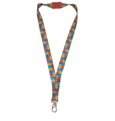 Imagem de Cordão De Identificação Autista + Adesivo Para Documento