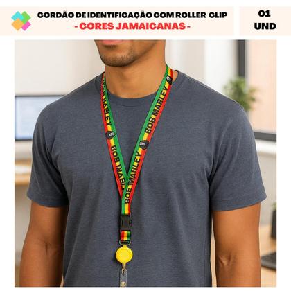 Imagem de Cordão de Identificação com Roller Clip Retrátil - Jamaica Color (1 Und)