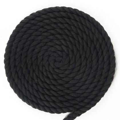 Imagem de Cordão de macramê Tenn Well Black, corda de algodão de 10 mm de espessura, 15 m de comprimento