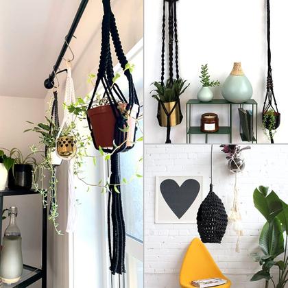 Imagem de Cordão de macramê Tenn Well Black, corda de algodão de 10 mm de espessura, 15 m de comprimento