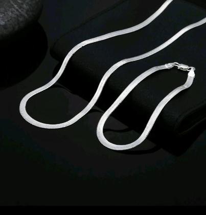 Imagem de Cordão de prata e pulseira /Prata 925 feminino -luxo!!!