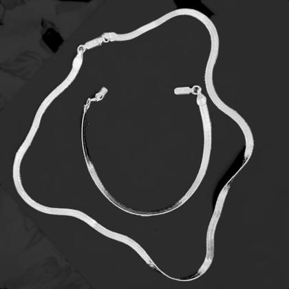 Imagem de Cordão de prata e pulseira /Prata 925 feminino -luxo!!!