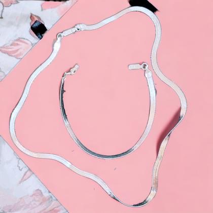 Imagem de Cordão de prata e pulseira /Prata 925 feminino -luxo!!!