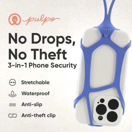 Imagem de Cordão de silicone lavanda Pulpo Safety Phone Leash de 6,1-6,8"