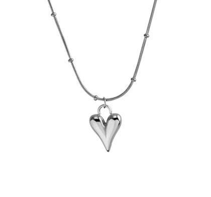 Imagem de Cordão Diferenciado com Pingente Coração Aço Inox