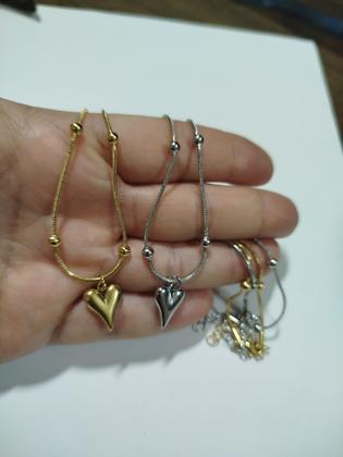 Imagem de Cordão Diferenciado com Pingente Coração Aço Inox