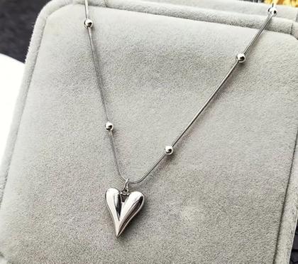Imagem de Cordão Diferenciado com Pingente Coração Aço Inox