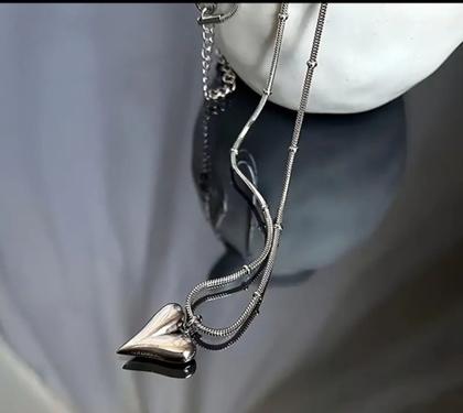 Imagem de Cordão Diferenciado com Pingente Coração Aço Inox