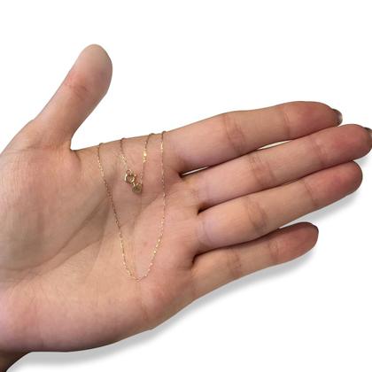 Imagem de Cordão Em Ouro 18k 50cm Corrente Colar Gargantilha Feminina