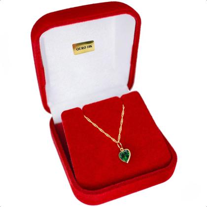 Imagem de Cordão Feminino Ouro 18k Ponto De Luz Coração 6mm