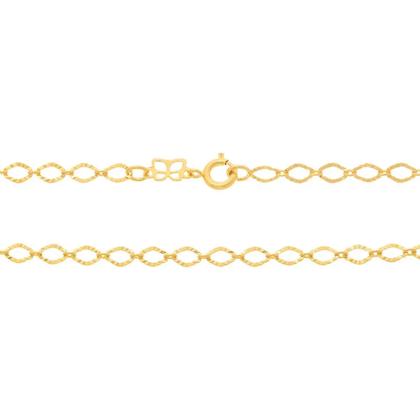 Imagem de Cordão Feminino Rommanel Trabalhado Losango Banhado Ouro 18k  531468