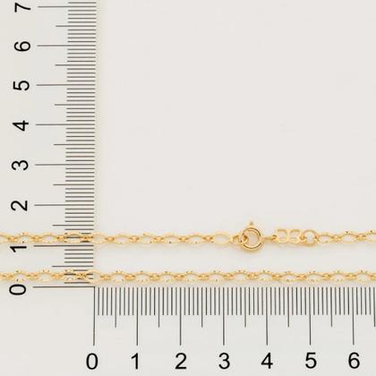 Imagem de Cordão Feminino Rommanel Trabalhado Losango Banhado Ouro 18k  531468