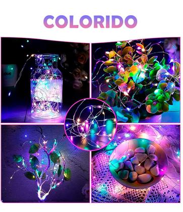 Imagem de Cordão Fio De Fada 10m 100 Leds Luz Enfeite Decoração Natal