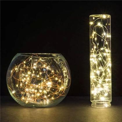 Imagem de Cordão Fio De Fada Led Prata A Pilha 50 Led 5m Decoração