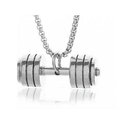 Imagem de Cordão Fit Halter Aço Inoxidável Colar Masc Peso Academia 