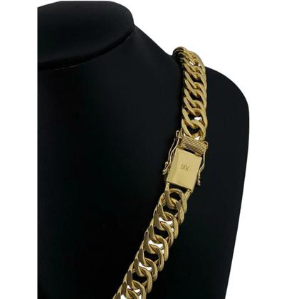 Imagem de Cordão Grumet 15Mm + Pingente Leão Jesus - Banhado A Ouro