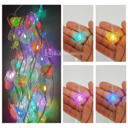 Imagem de Cordão LED 10m USB Coração RGBW 100 Luzes Controle Remoto e APP 5v Potência 15w TB1874