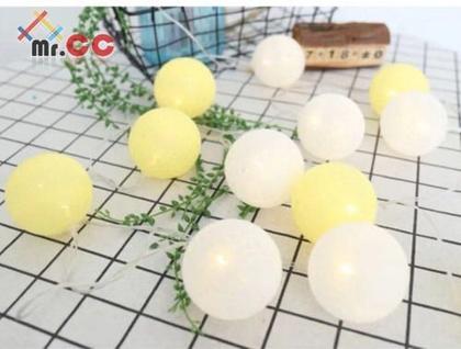 Imagem de Cordão Led Cotton Luminária 10 Bola Decoração Festa Colorido