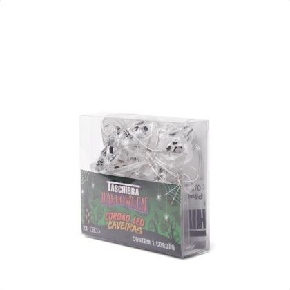 Imagem de Cordão Luminoso Taschibra Halloween Caveiras a Pilha