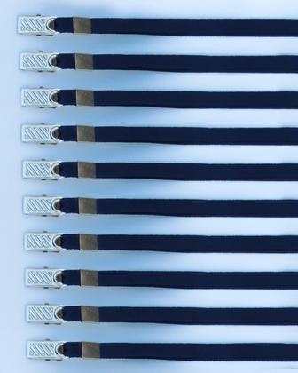 Imagem de Cordão para Crachá Azul Marinho pacote com 10 unidades