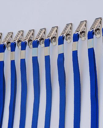 Imagem de Cordão para Crachá Azul Royal pacote com 10 unidades