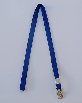 Imagem de Cordão para Crachá Azul Royal pacote com 10 unidades