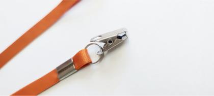 Imagem de Cordão para crachá - Laranja - 25 unidades