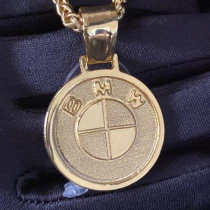 Imagem de Cordão Peruano 5Mm + Pingente Bmw - Banhado A Ouro