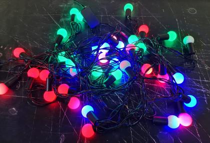 Imagem de Cordão Pisca Pisca c/40 Bolinhas Led Colorido 127v 4 mts