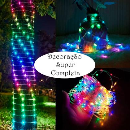 Imagem de Cordão Pisca Pisca Luz Led Smart Decoração 10m Controle Remoto App Bluetooth