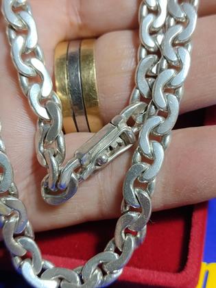 Imagem de Cordão Prata 950 Elos Duplo 150 Gramas  6 mm