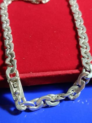 Imagem de Cordão Prata 950 Elos Duplo 150 Gramas  6 mm