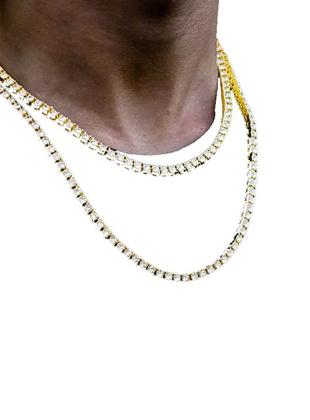 Imagem de Cordão riviera cravejado - banhado a ouro 18k