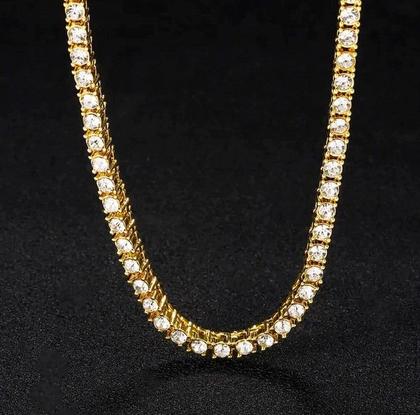 Imagem de Cordão riviera cravejado - banhado a ouro 18k