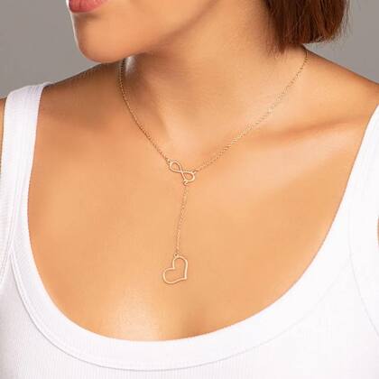 Imagem de Cordão Rommanel Gravata Feminino Banhado Ouro 18k Lindo Elegante