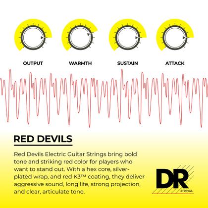 Imagem de Cordas de guitarra elétrica DR Strings Red Devils 10-46