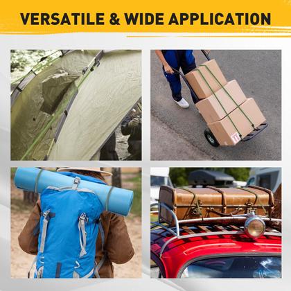 Imagem de Cordas elásticas ELEAD, 10 unidades, 102 cm, resistentes, verdes para uso externo