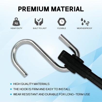 Imagem de Cordas elásticas ROBLOCK 15", borracha EPDM elástica, pacote com 10