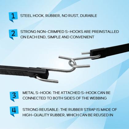 Imagem de Cordas elásticas ROBLOCK 15", borracha EPDM elástica, pacote com 10