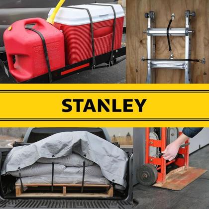 Imagem de Cordas elásticas STANLEY S300415 pretas, 15, borracha para todos os climas, pacote com 10