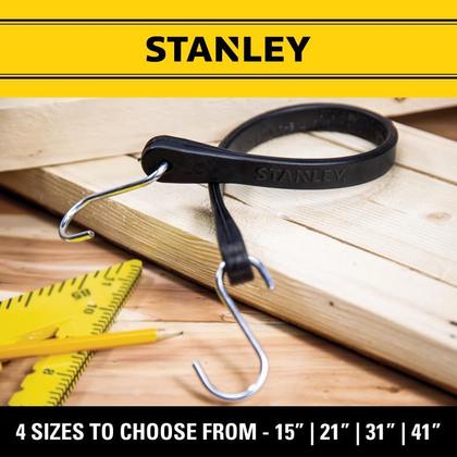 Imagem de Cordas elásticas STANLEY S300415 pretas, 15, borracha para todos os climas, pacote com 10