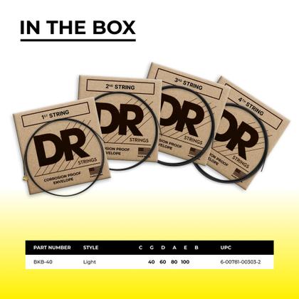 Imagem de Cordas para baixo DR Strings BLACK BEAUTIES BKB-40