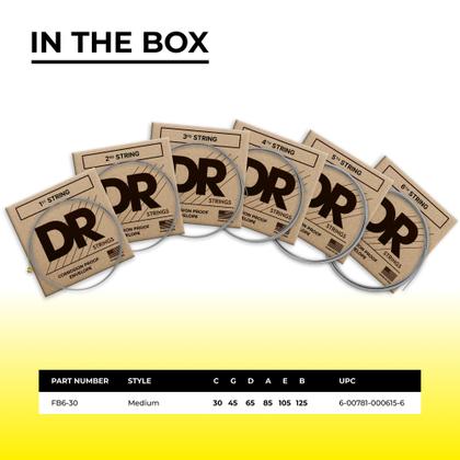 Imagem de Cordas para baixo DR Strings FAT-BEAM FB6-30 Medium