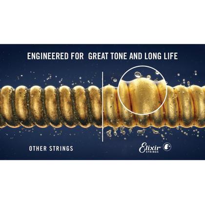 Imagem de Cordas Para Violão Aço 010 Elixir Made In Usa C/ Nota Fiscal
