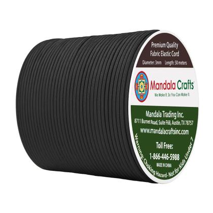 Imagem de Cordones elásticos tipo bungy para manualidades Mandala 3 mm negro 50 m