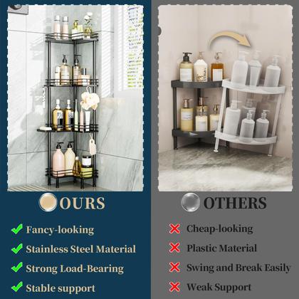Imagem de Corner Shower Caddy Standing Consumest em aço inoxidável