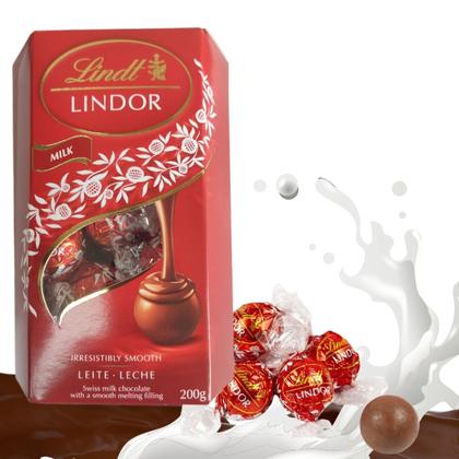 Imagem de Cornet Trufas Chocolate Lindt Lindor Ao Leite 200g