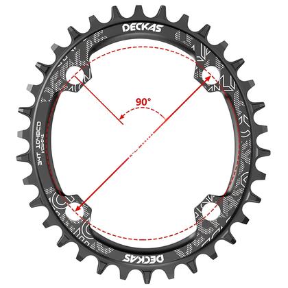 Imagem de Coroa Oval/Redonda 32T-52T 104BCD para MTB - Estreita/Larga