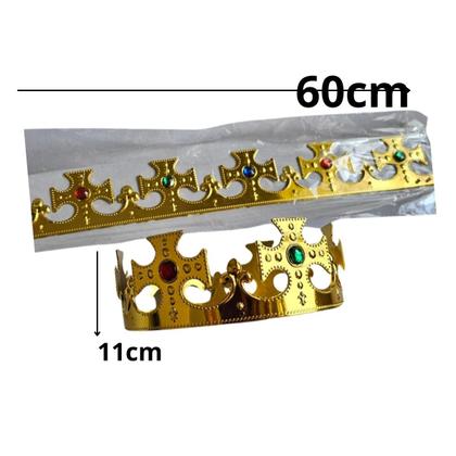 Imagem de Coroa rei príncipe dourada Cosplay ajustável Festas Carnaval