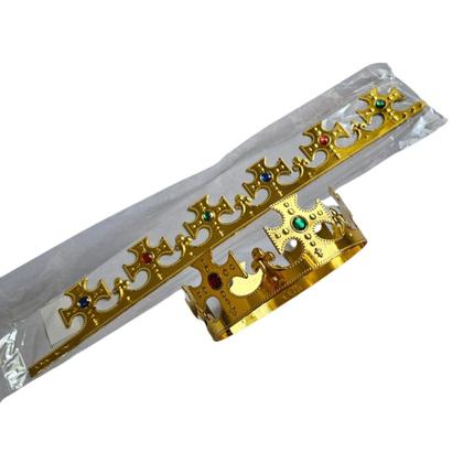 Imagem de Coroa rei príncipe dourada Cosplay ajustável Festas Carnaval